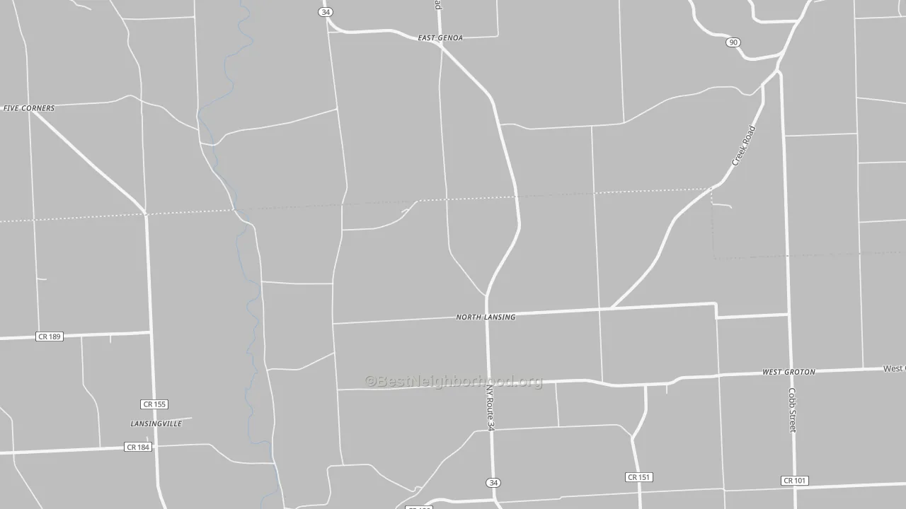 Transit Grade map of North Lansing, NY
