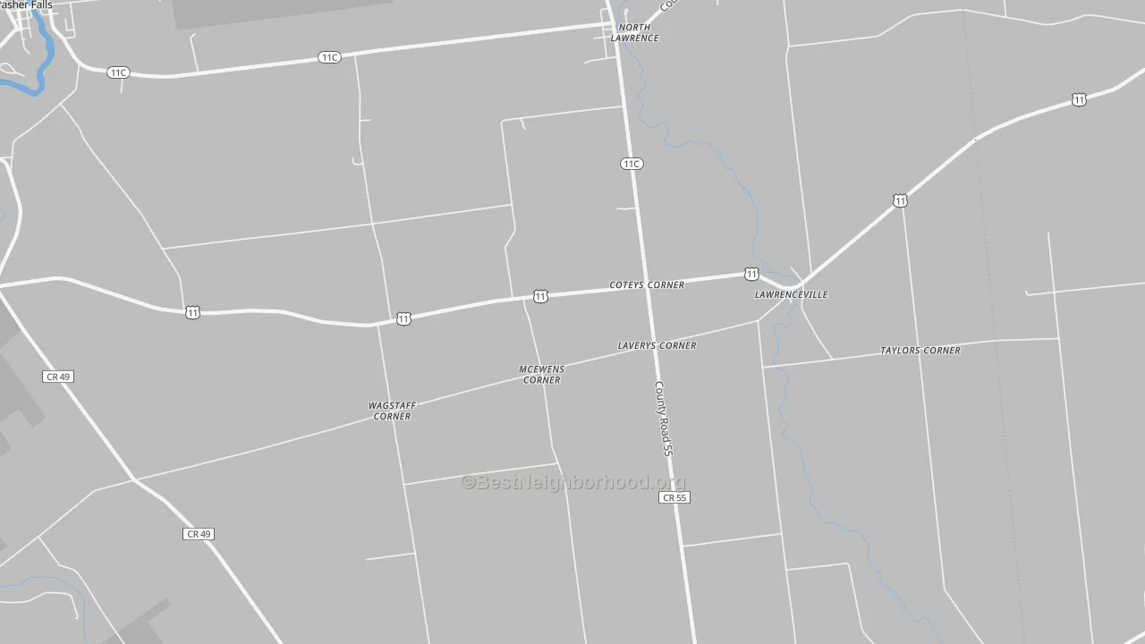 Transit Grade map of North Lawrence, NY