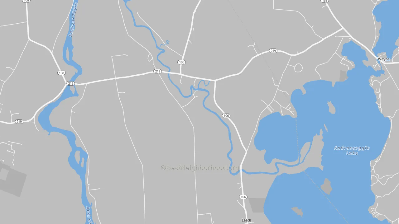 Transit Grade map of North Leeds, ME