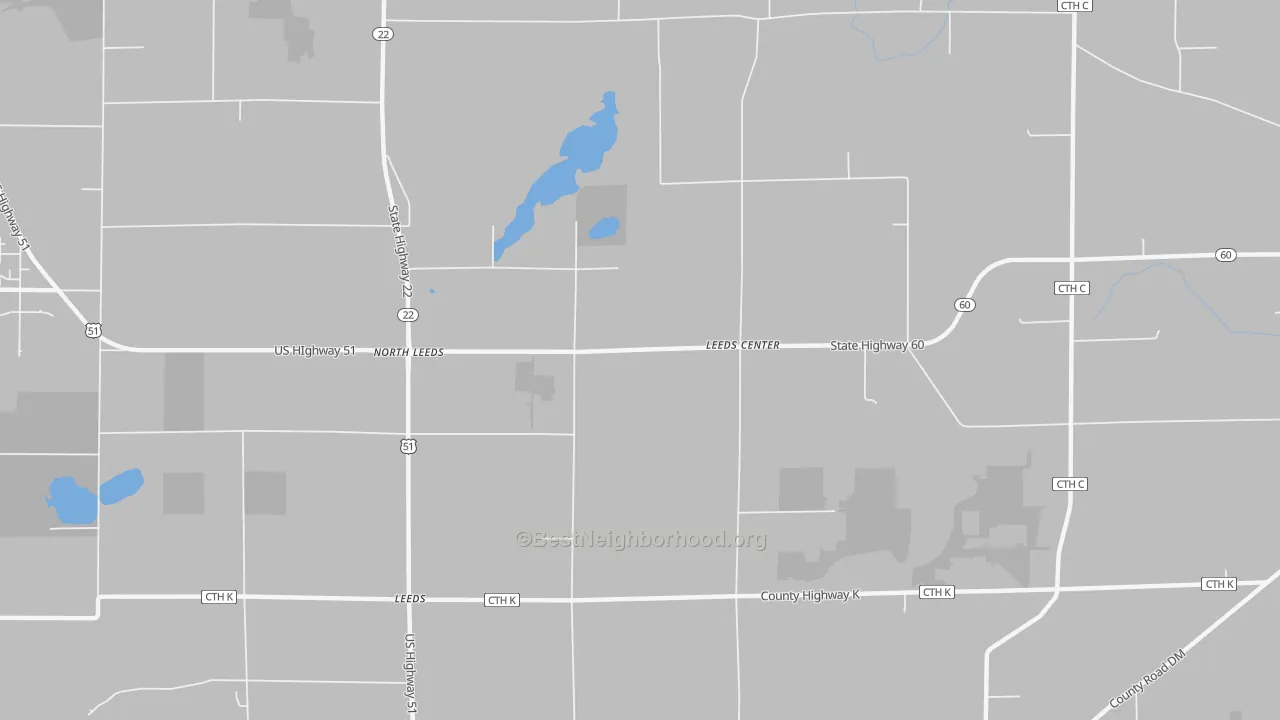 Transit Grade map of North Leeds, WI