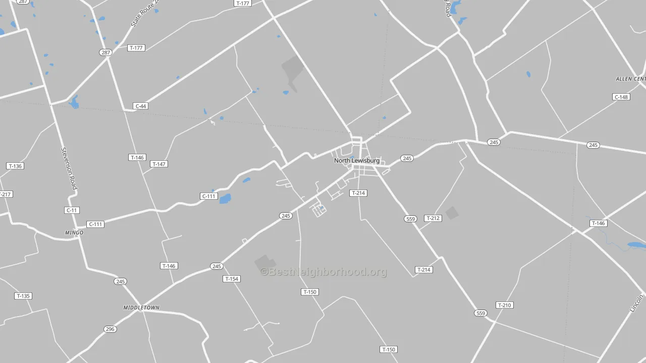 Transit Grade map of North Lewisburg, OH