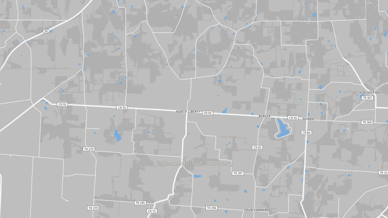 Transit Grade map of North Liberty, OH
