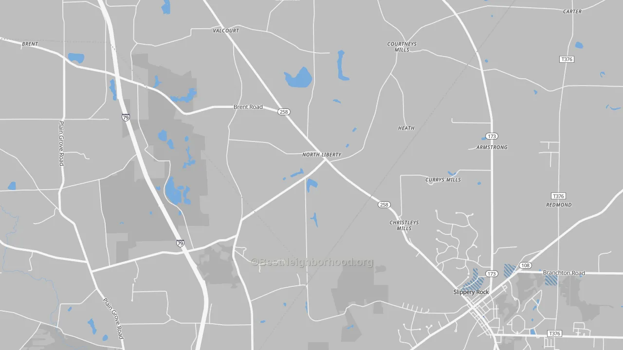 Transit Grade map of North Liberty, PA