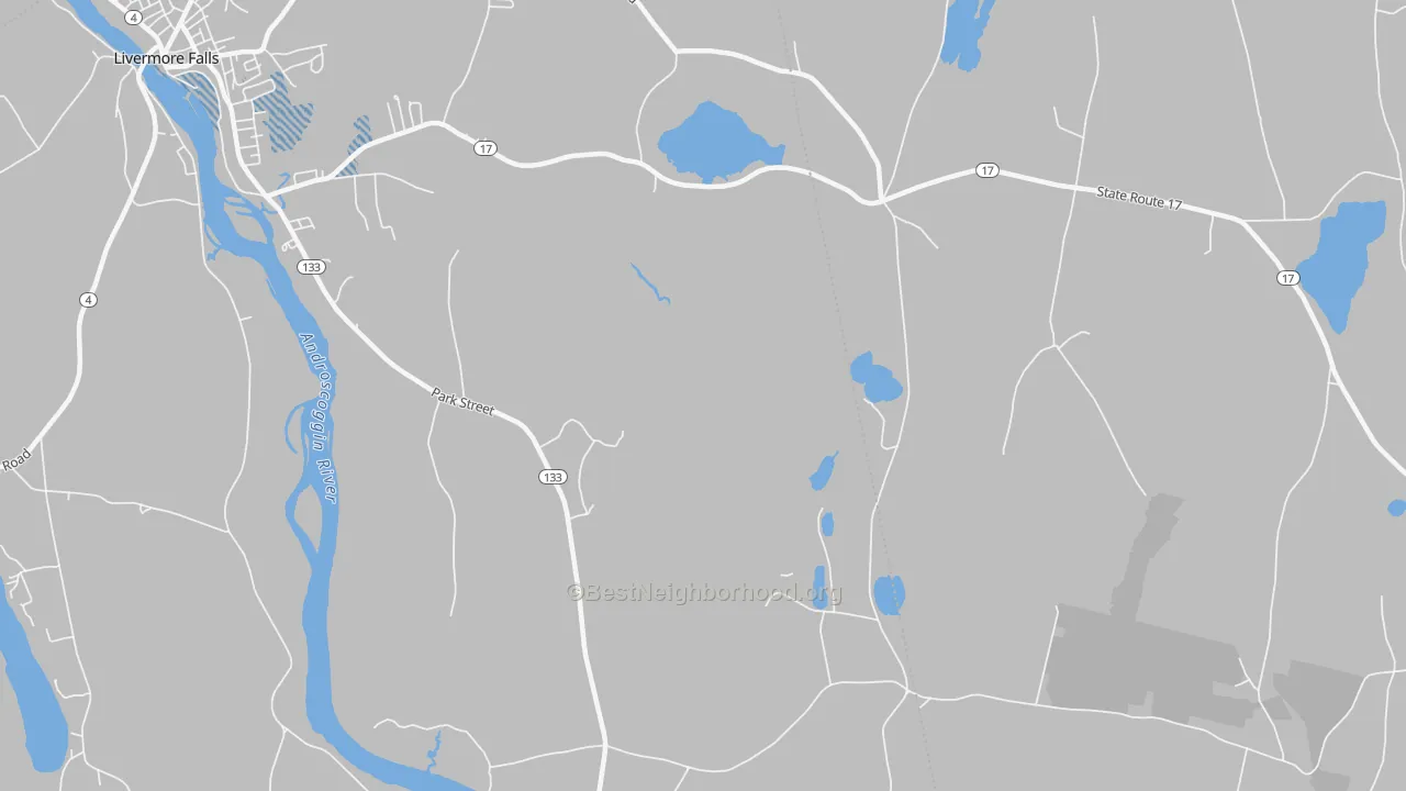 Transit Grade map of North Livermore, ME