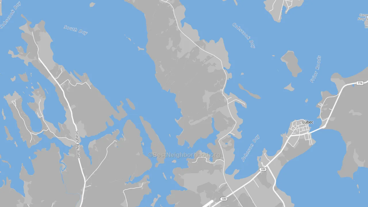 Transit Grade map of North Lubec, ME