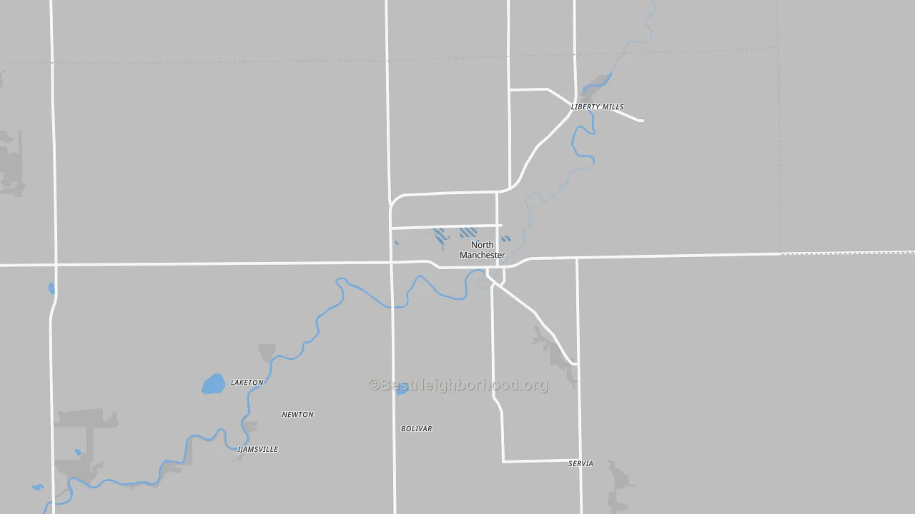 Transit Grade map of North Manchester, IN