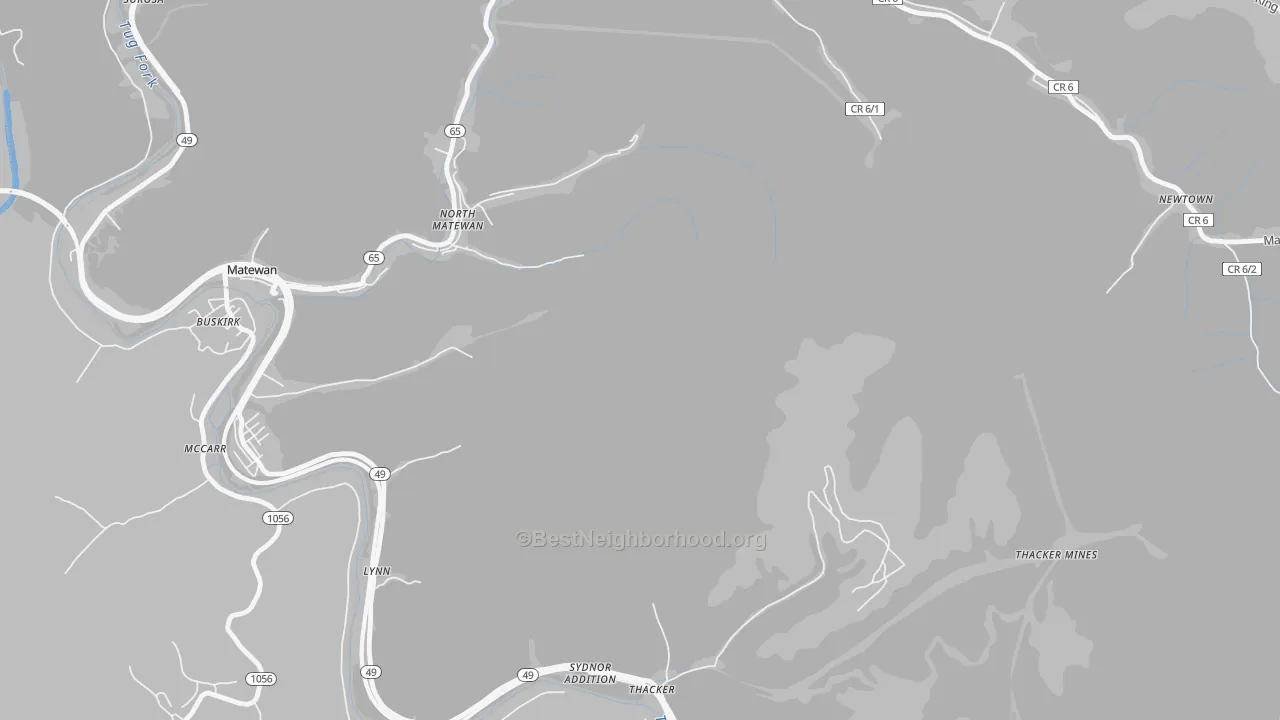 Transit Grade map of North Matewan, WV
