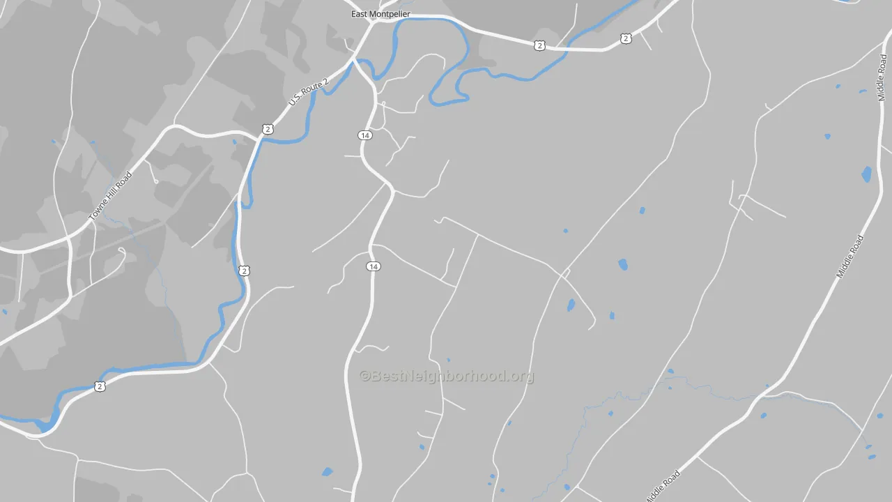 Transit Grade map of North Montpelier, VT
