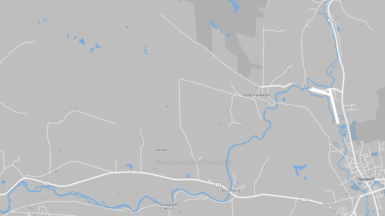 Transit Grade map of North Newport, NH