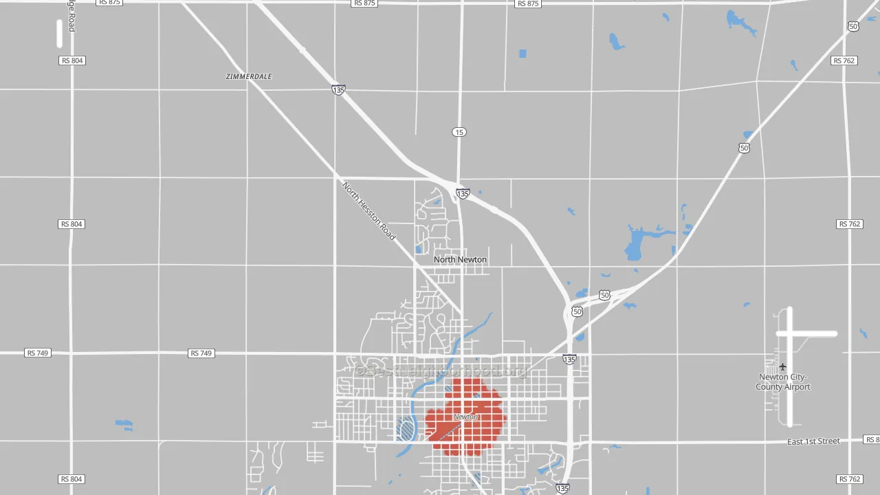 Transit Grade map of North Newton, KS