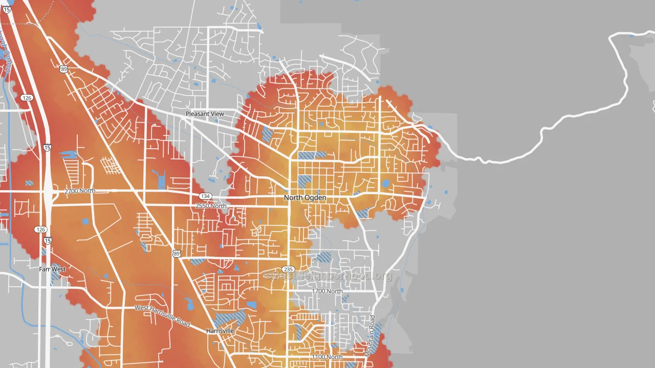 Transit Grade map of North Ogden, UT