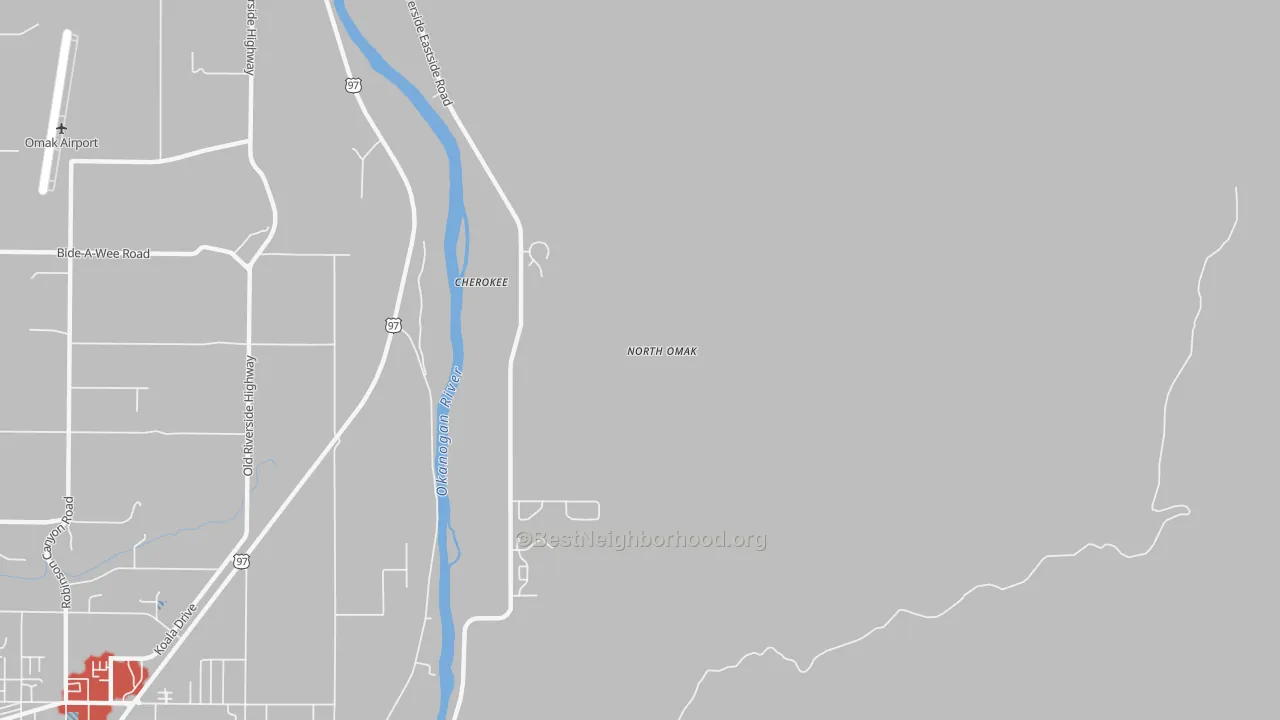 Transit Grade map of North Omak, WA