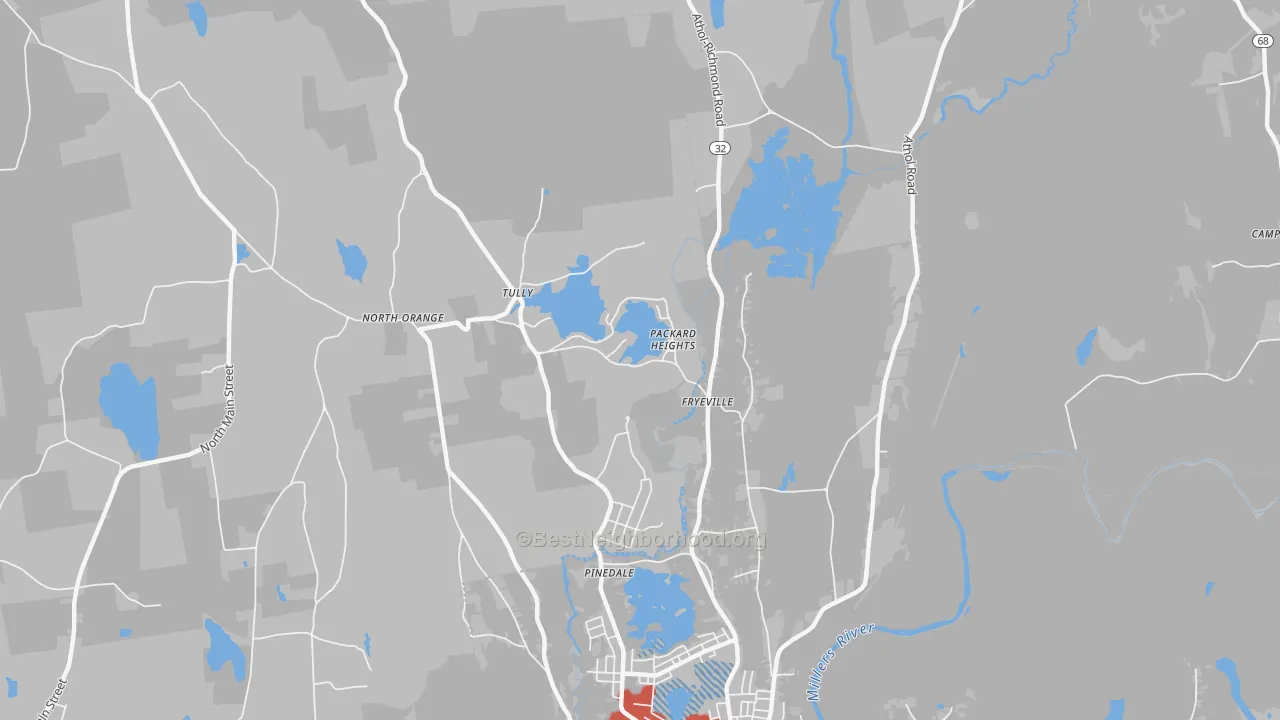 Transit Grade map of North Orange, MA