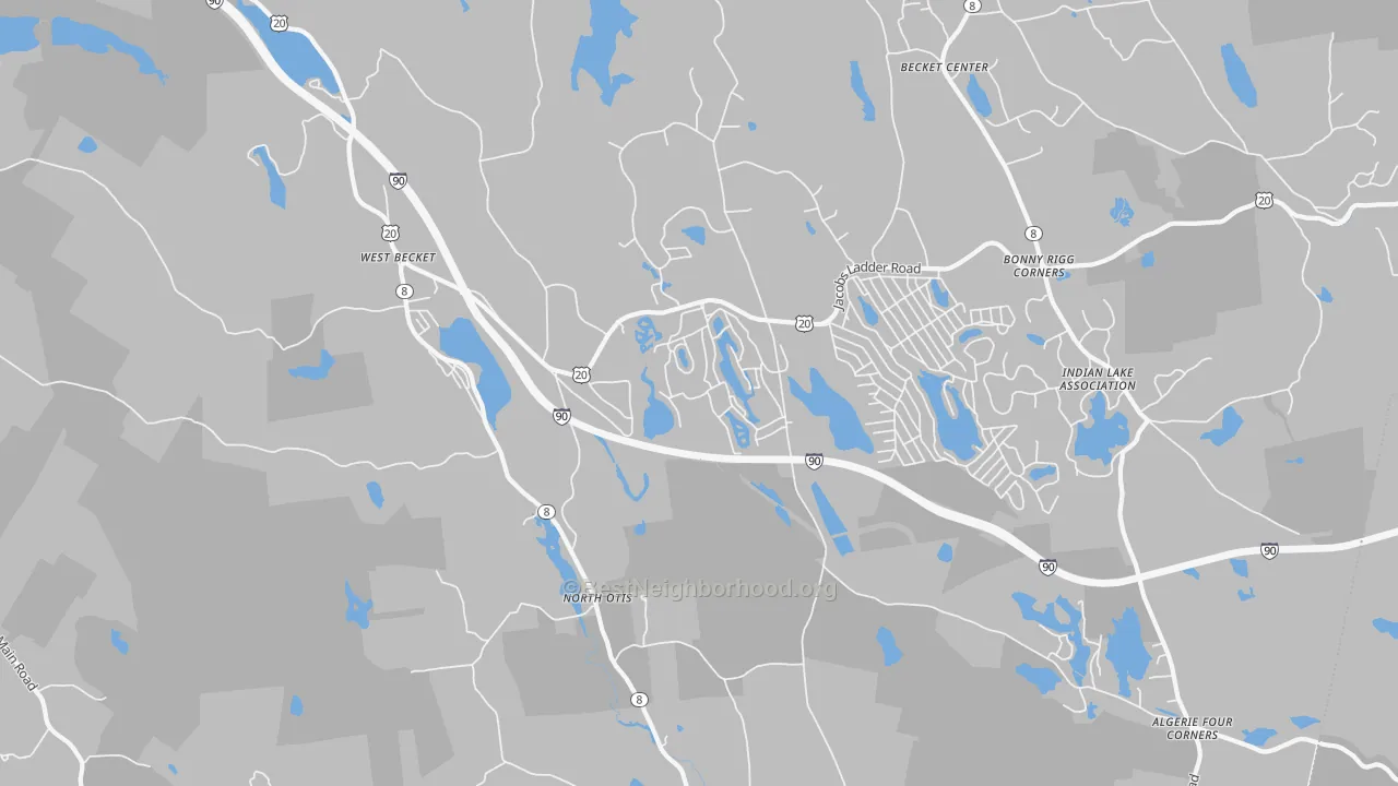 Transit Grade map of North Otis, MA