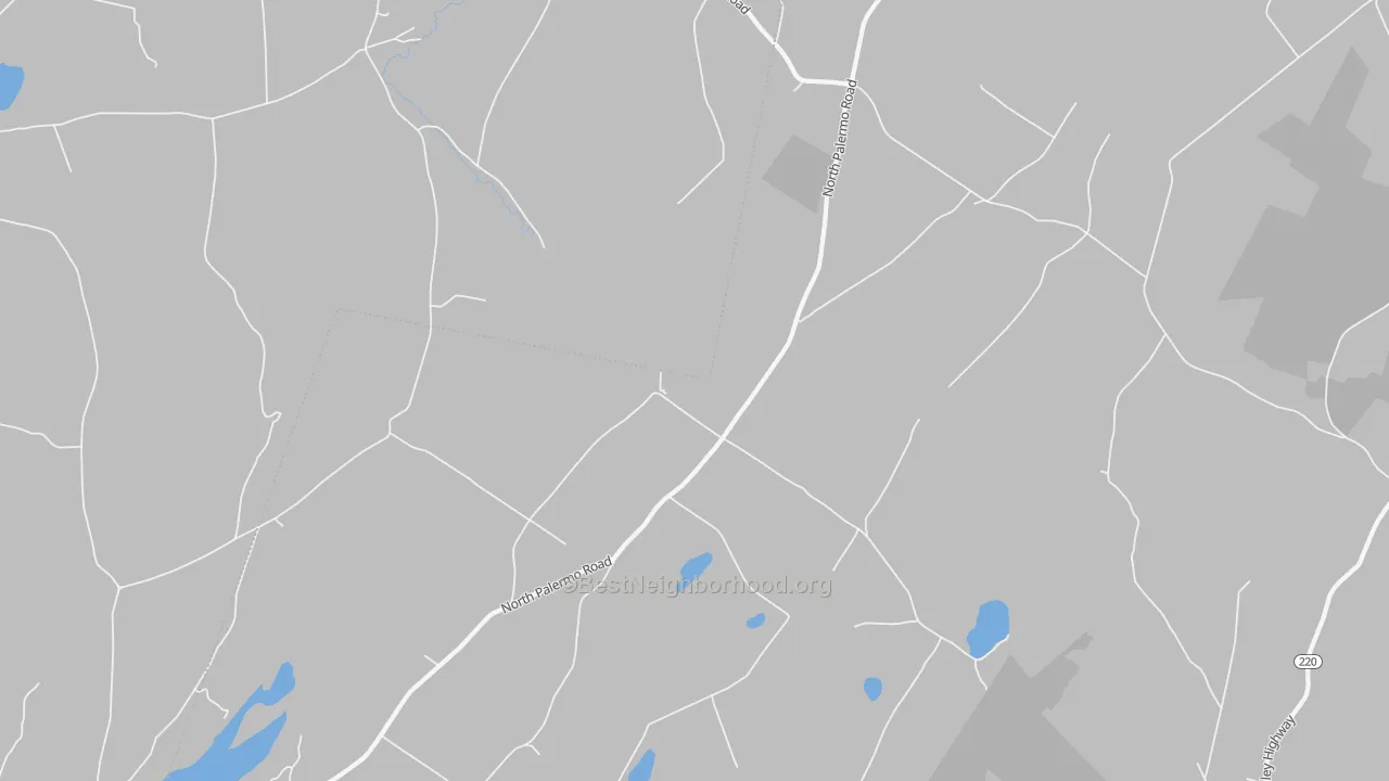 Transit Grade map of North Palermo, ME