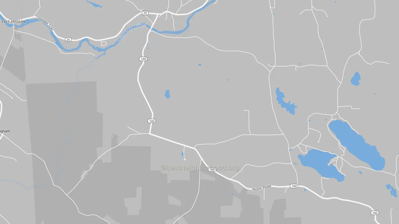 Transit Grade map of North Parsonfield, ME