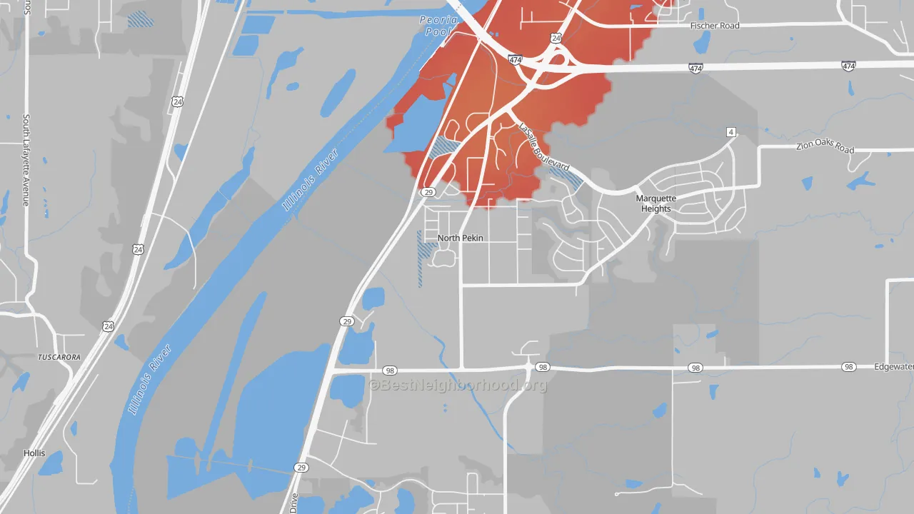 Transit Grade map of North Pekin, IL