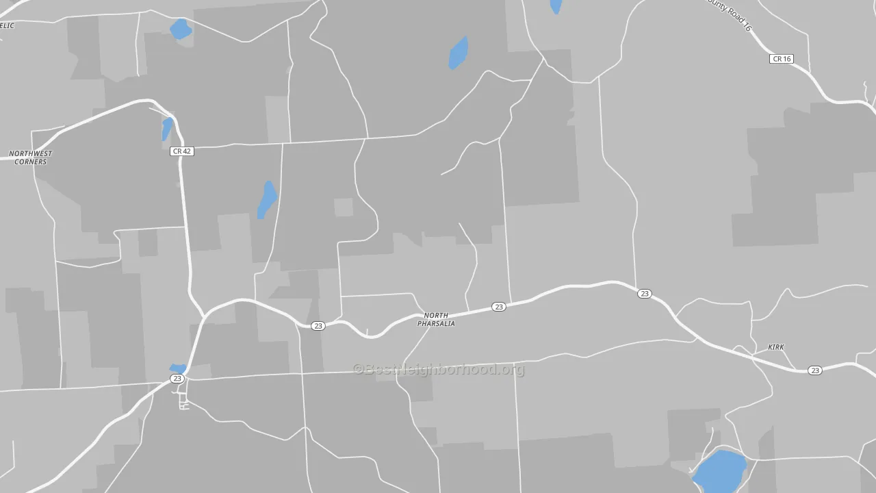 Transit Grade map of North Pharsalia, NY