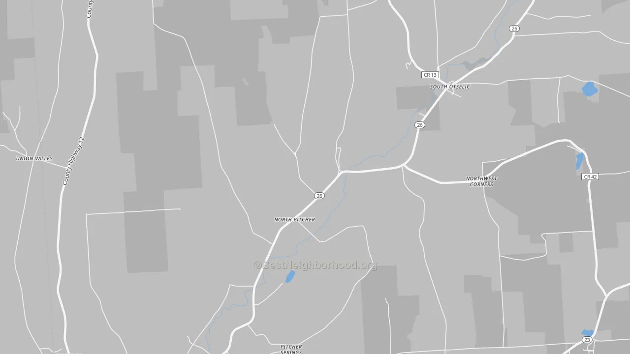Transit Grade map of North Pitcher, NY