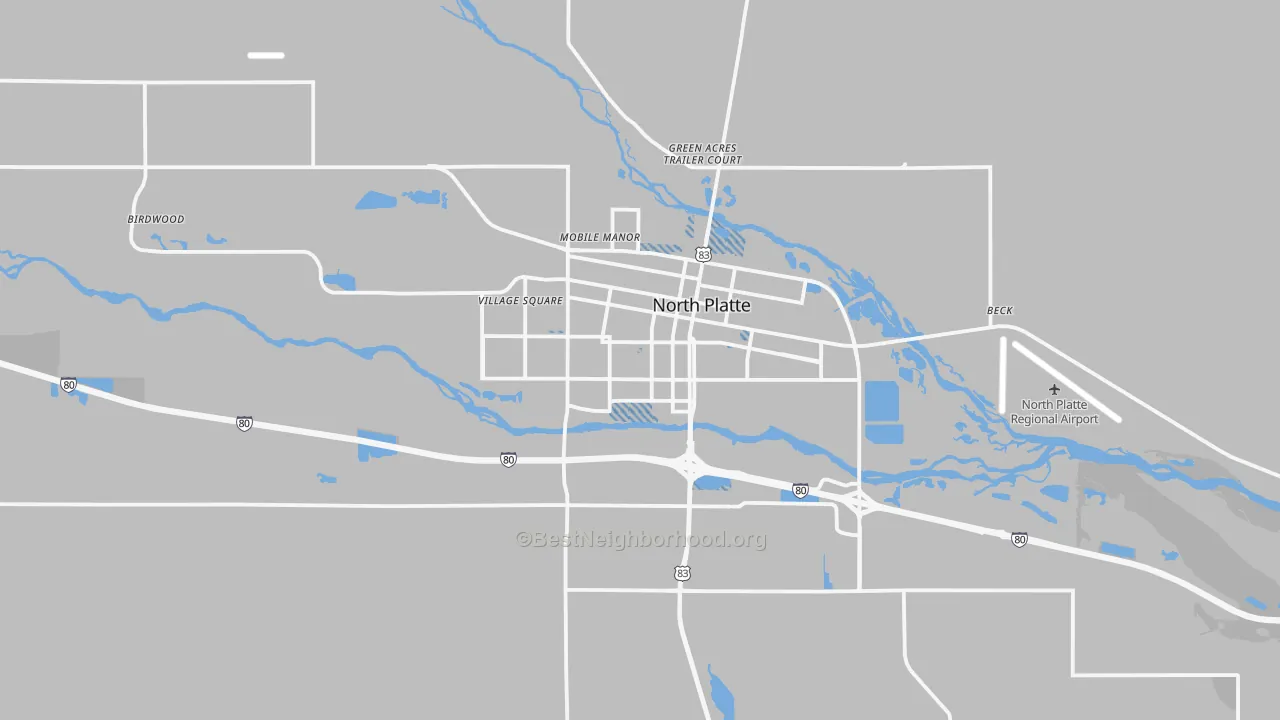 Transit Grade map of North Platte, NE