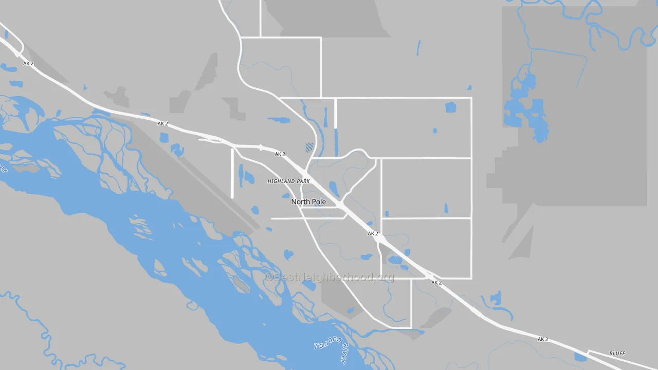 Transit Grade map of North Pole, AK