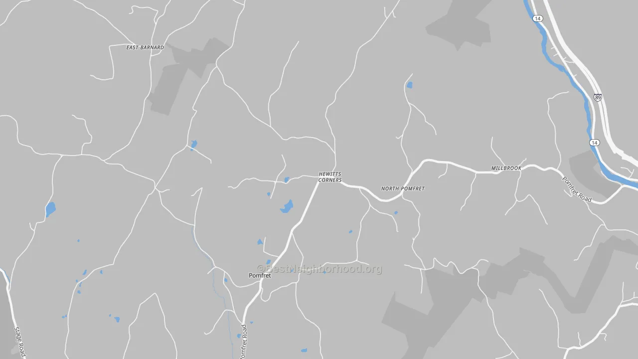 Transit Grade map of North Pomfret, VT