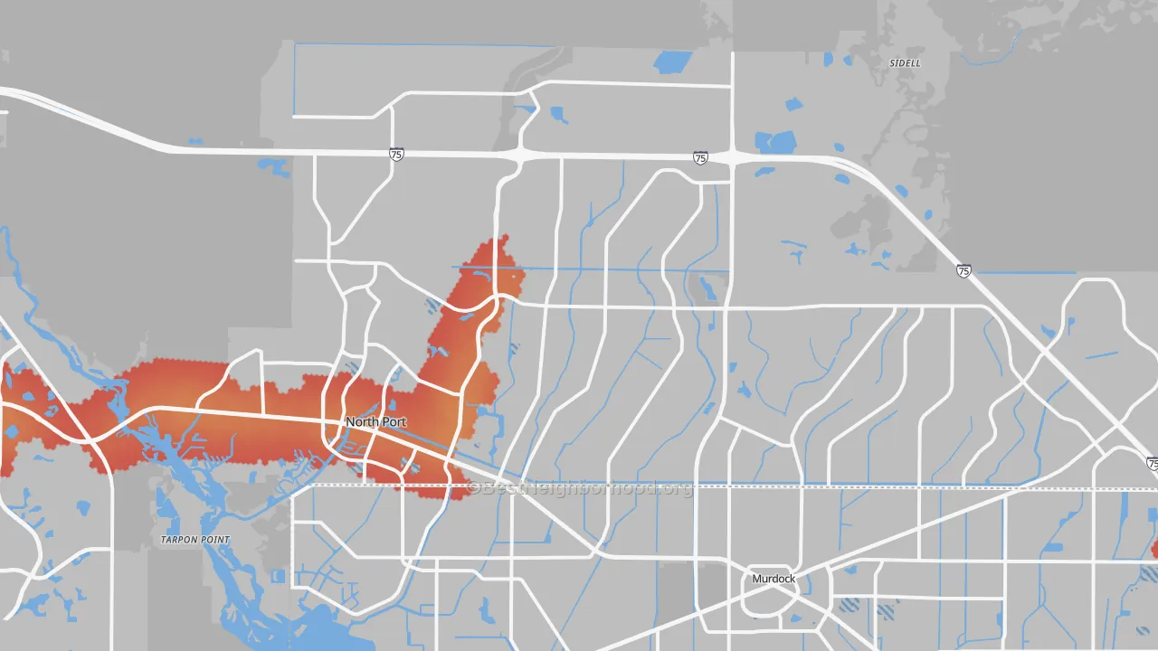 Transit Grade map of North Port, FL
