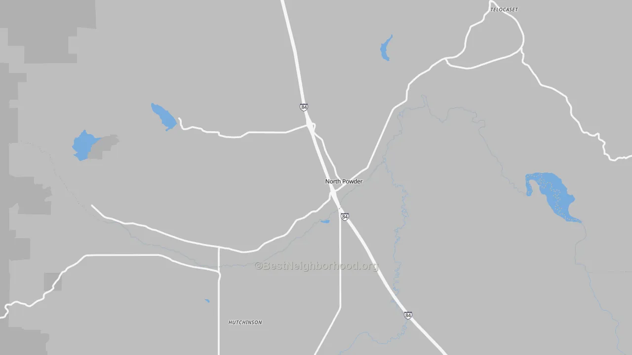 Transit Grade map of North Powder, OR