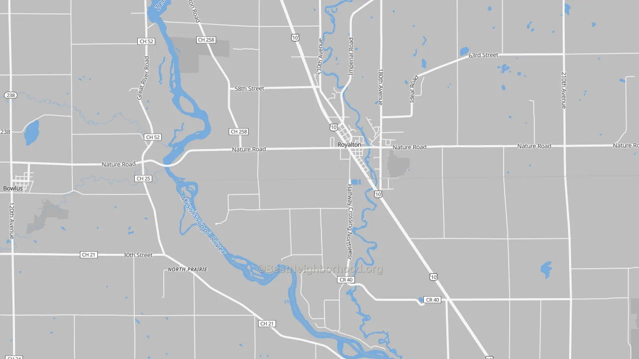 Transit Grade map of North Prairie, MN