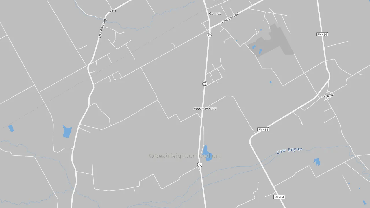 Transit Grade map of North Prairie, TX