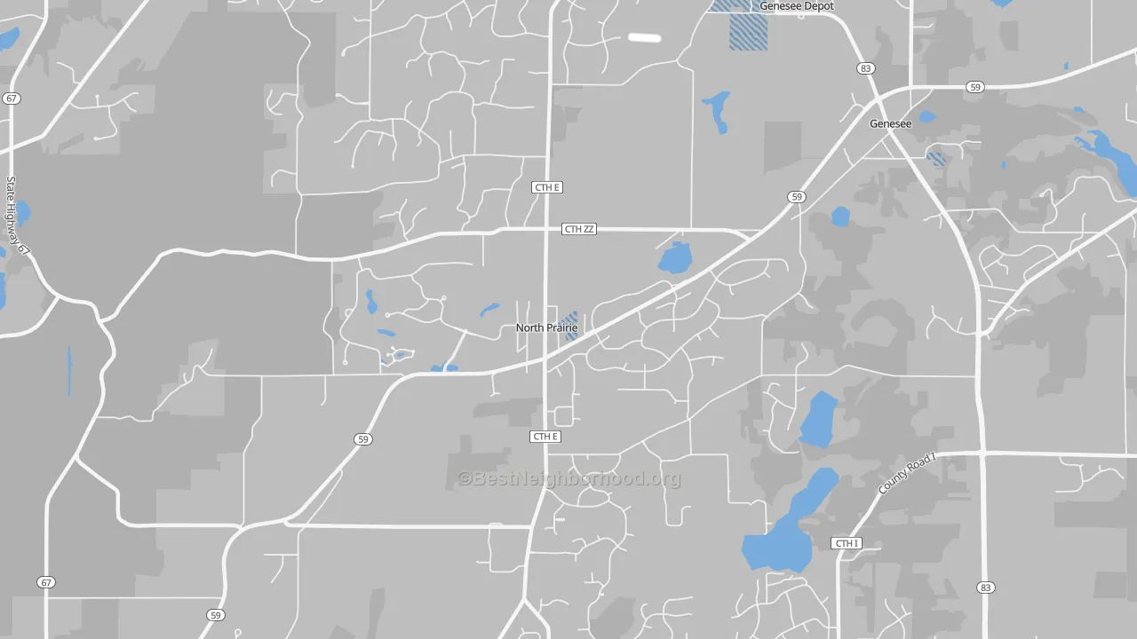 Transit Grade map of North Prairie, WI
