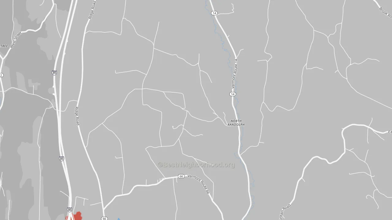 Transit Grade map of North Randolph, VT