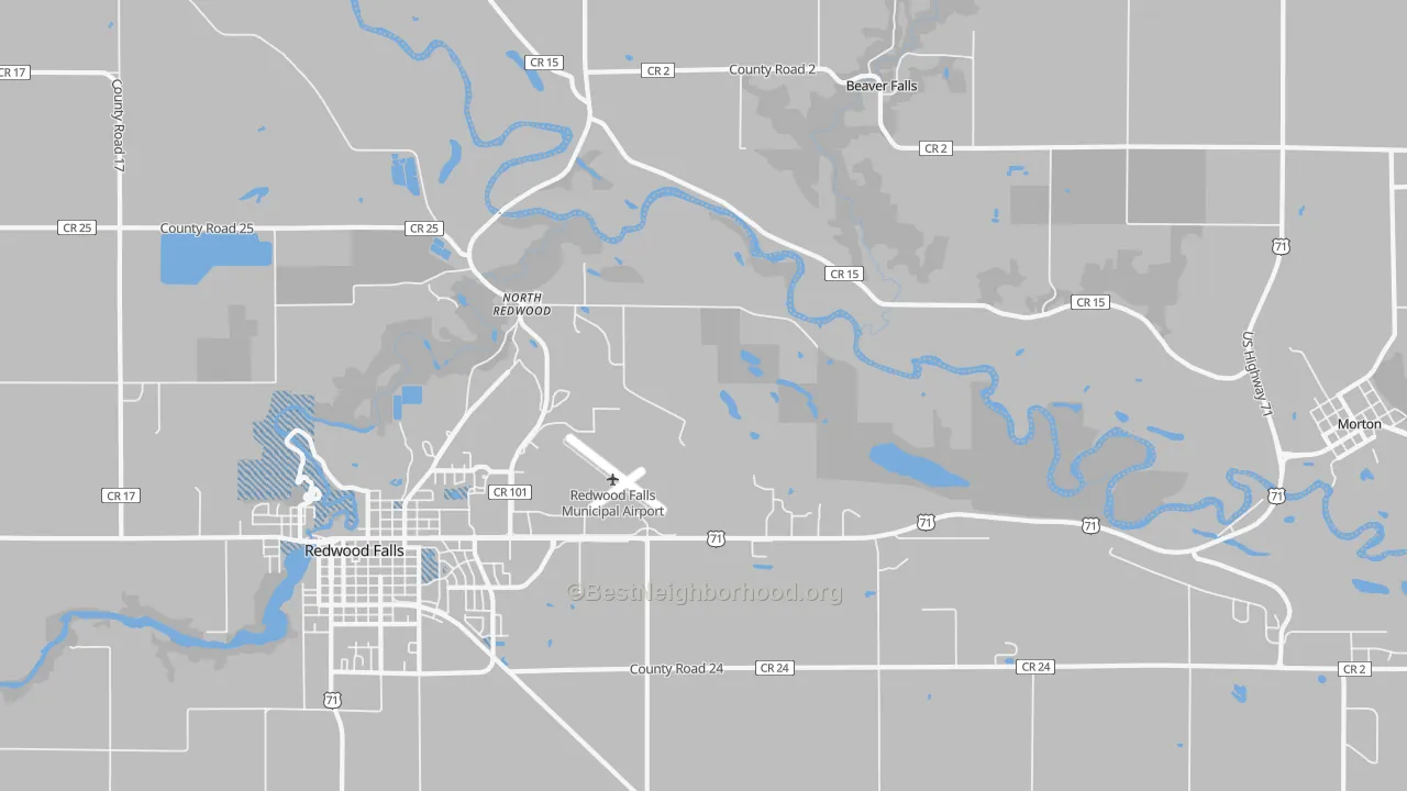 Transit Grade map of North Redwood, MN