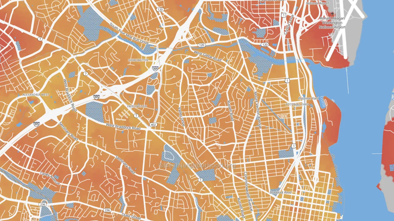 Transit Grade map of North Ridge Rosemont, Alexandria, VA