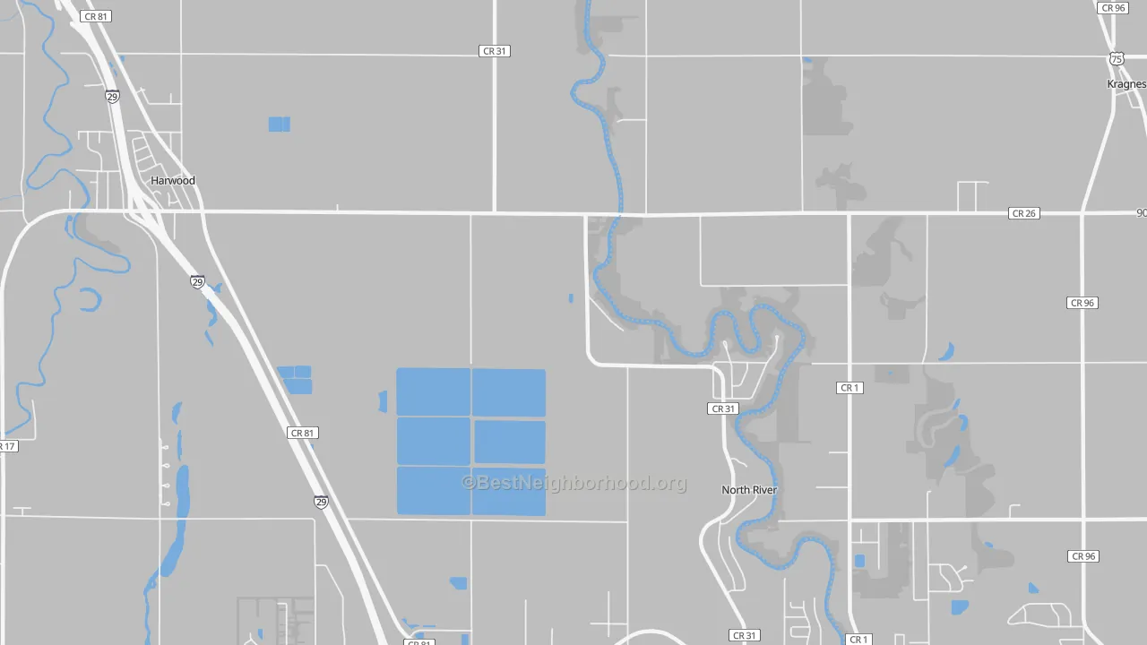 Transit Grade map of North River, ND