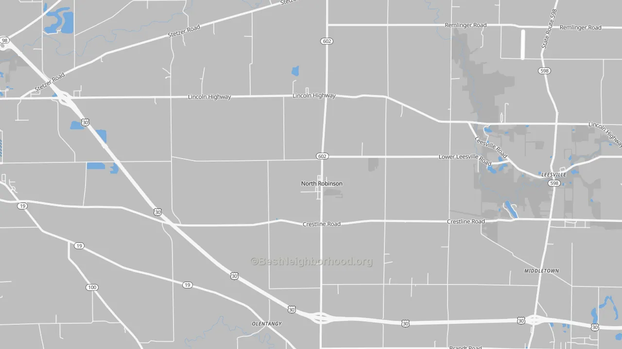 Transit Grade map of North Robinson, OH