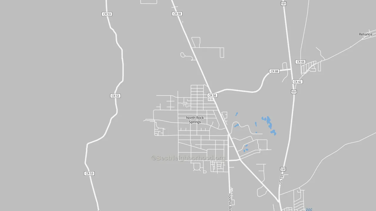 Transit Grade map of North Rock Springs, WY