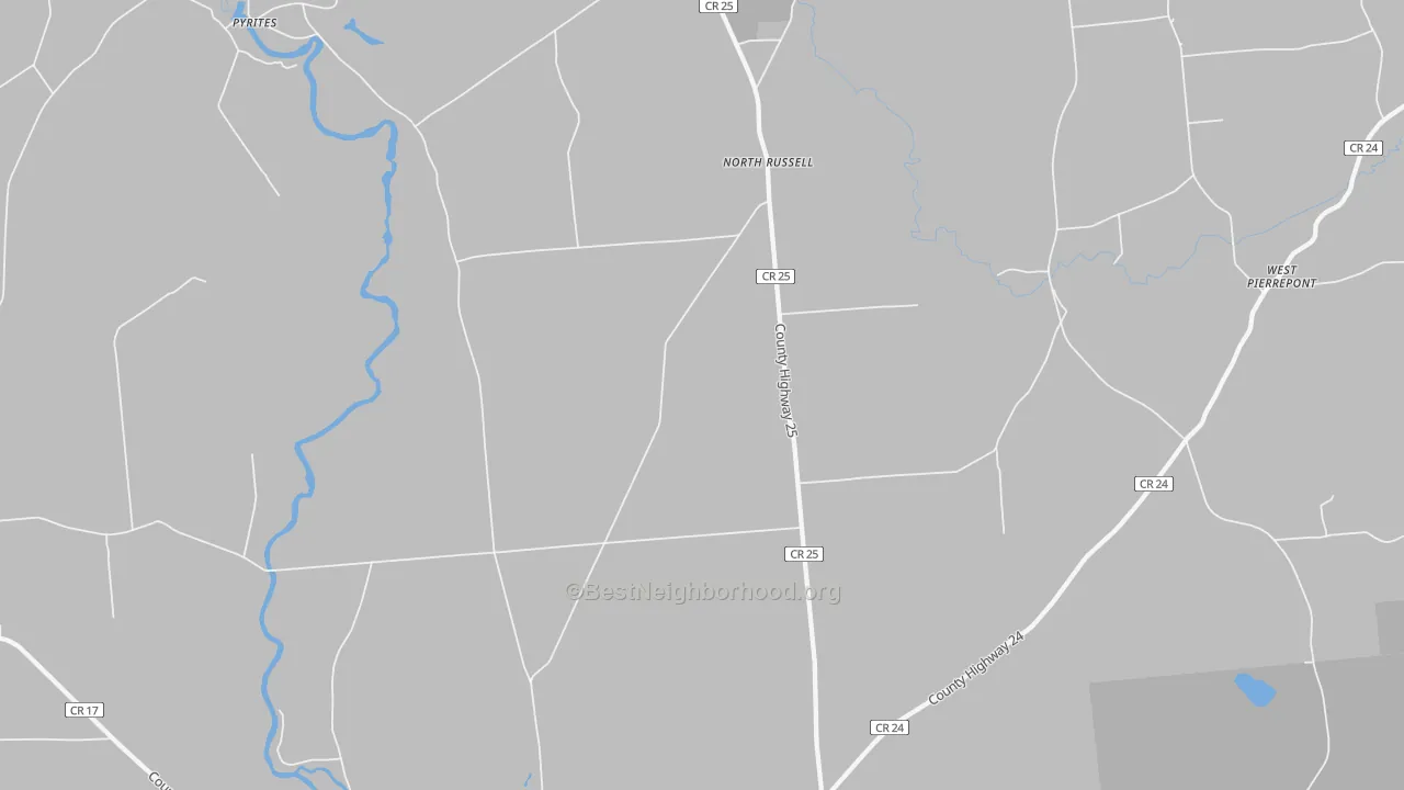 Transit Grade map of North Russell, NY