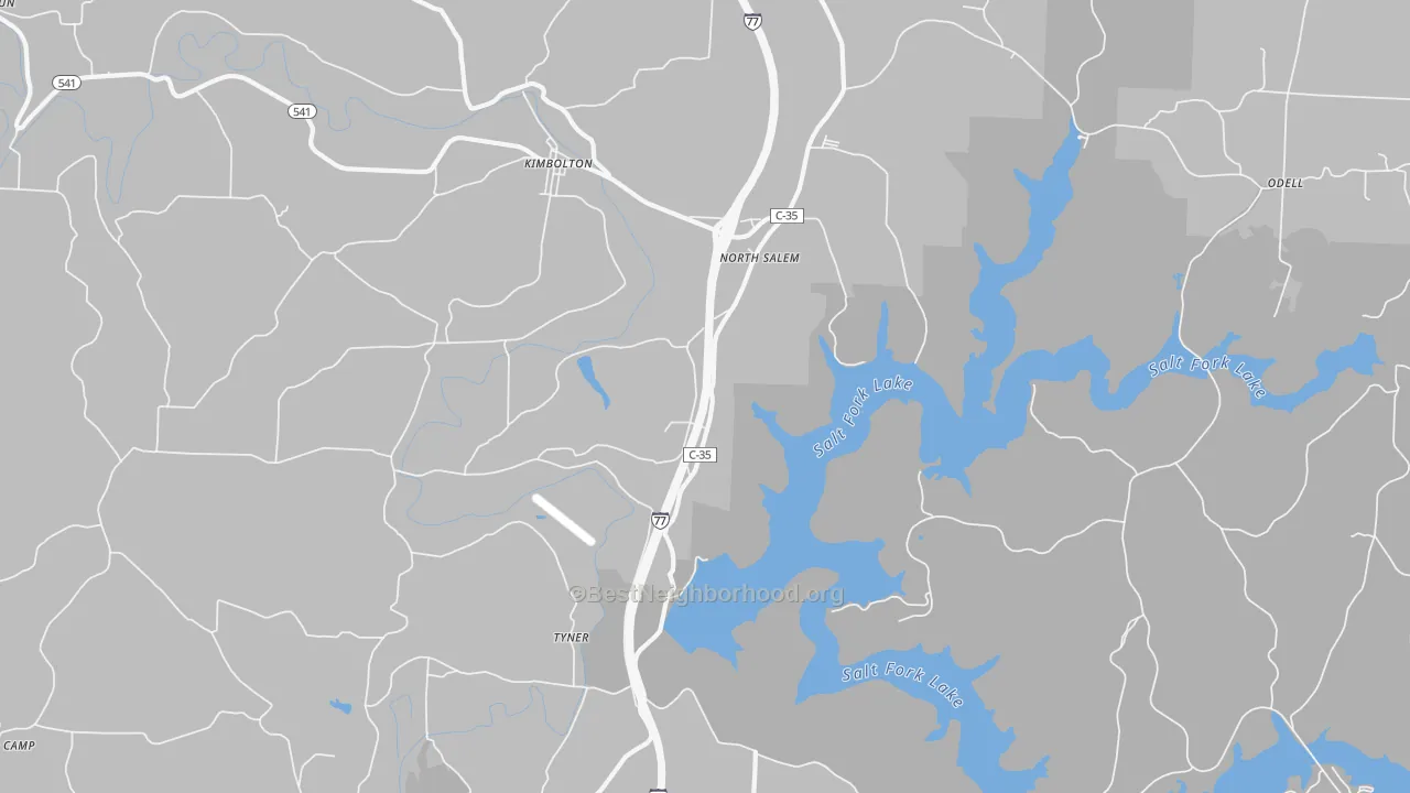 Transit Grade map of North Salem, OH