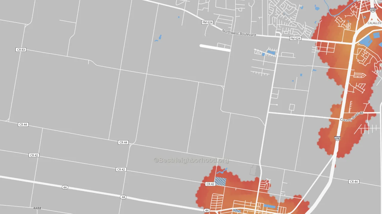 Transit Grade map of North San Pedro, TX