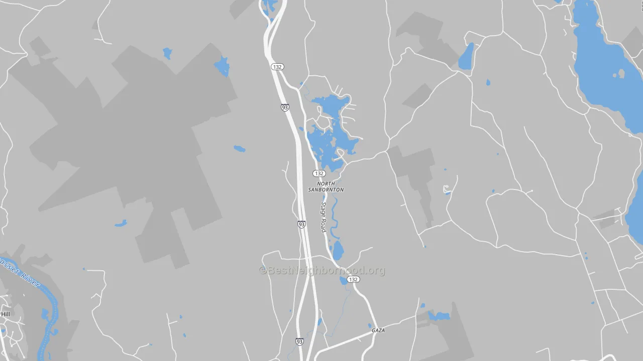 Transit Grade map of North Sanbornton, NH