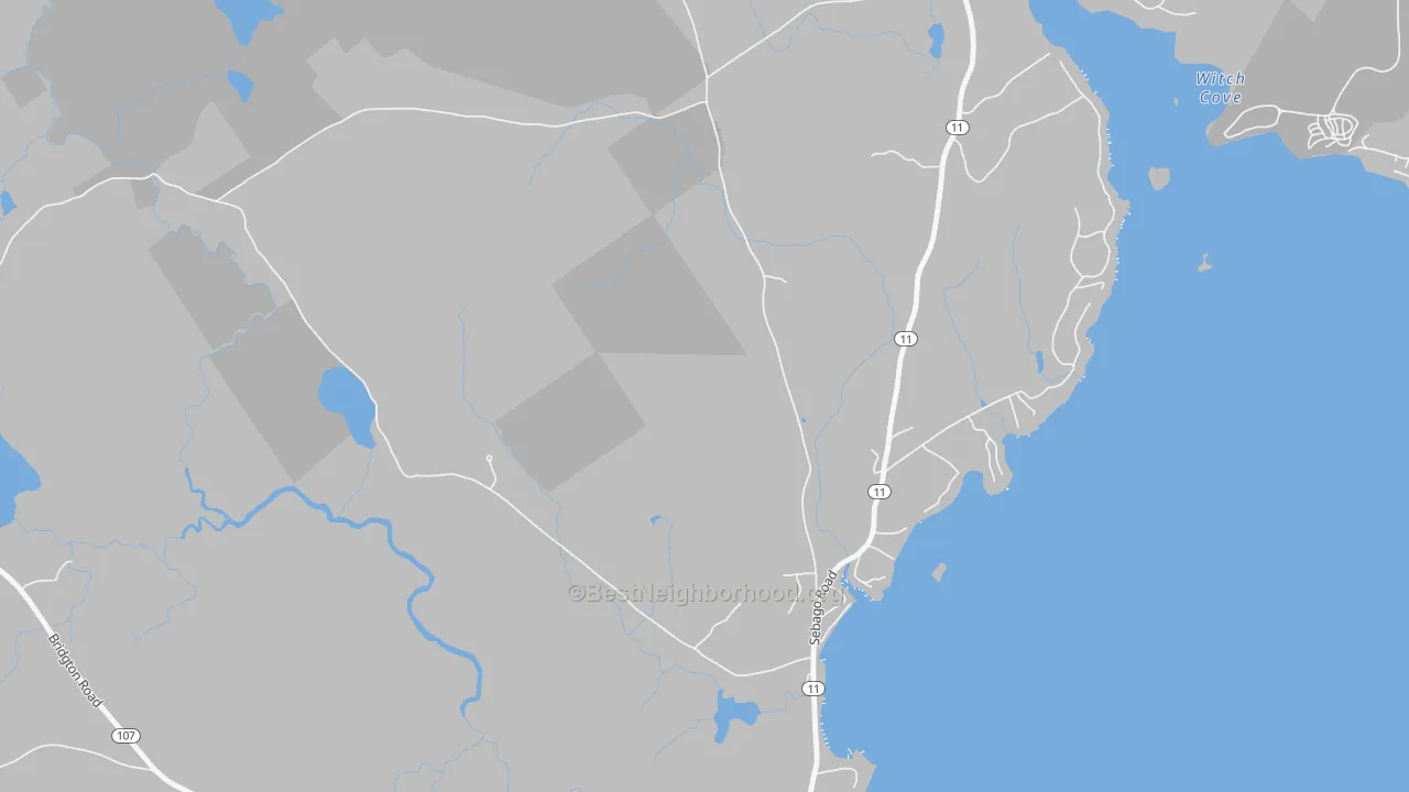 Transit Grade map of North Sebago, ME