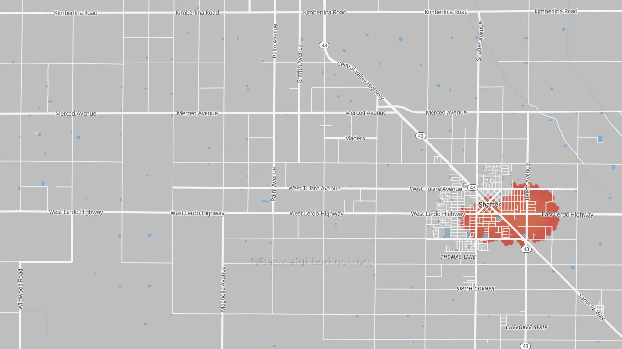 Transit Grade map of North Shafter, CA
