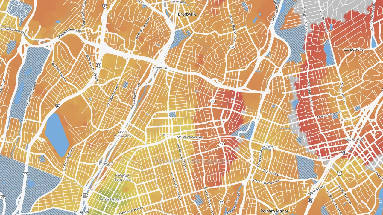 Transit Grade map of North Side, Mount Vernon, NY