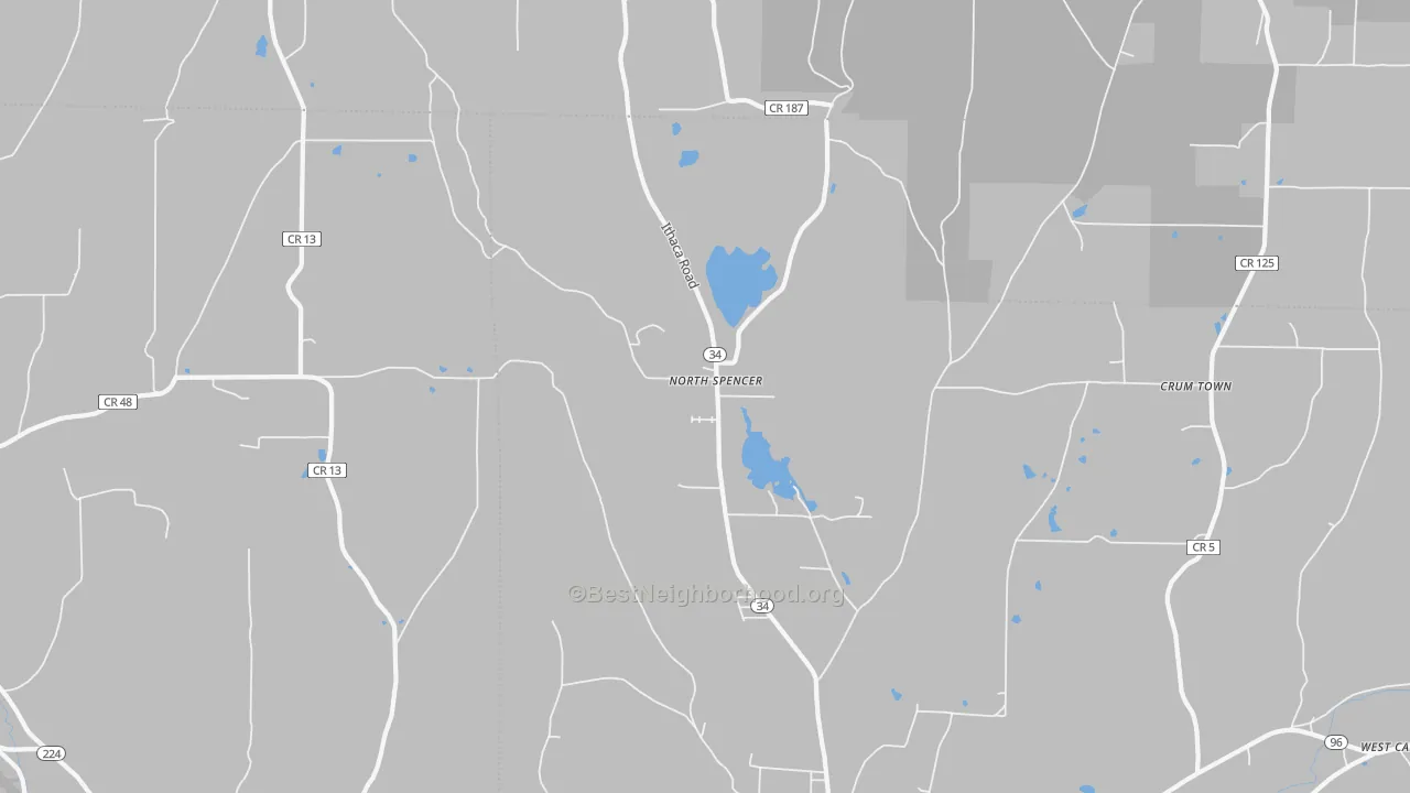 Transit Grade map of North Spencer, NY