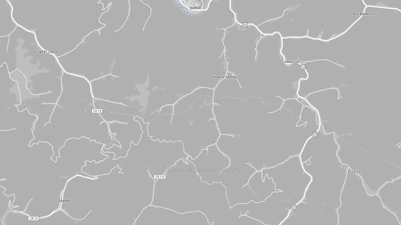 Transit Grade map of North Spring, WV