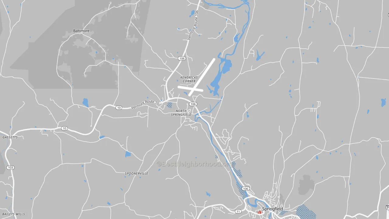 Transit Grade map of North Springfield, VT