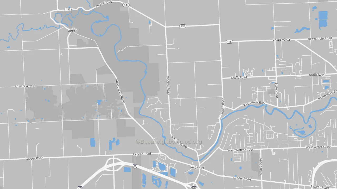 Transit Grade map of North Street, MI