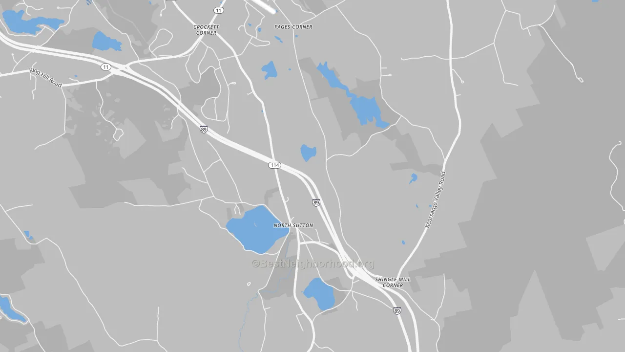 Transit Grade map of North Sutton, NH