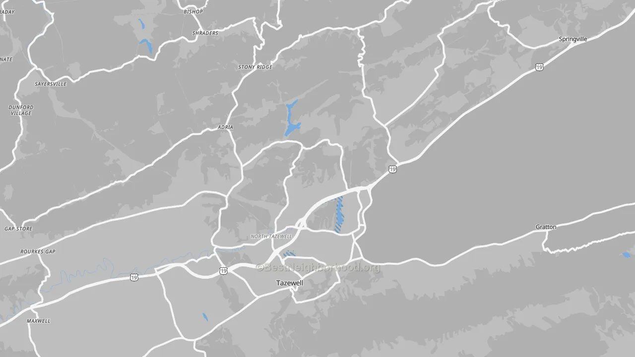 Transit Grade map of North Tazewell, VA